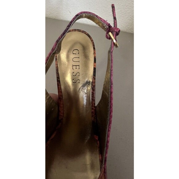 Guess Multicolored Vinyl Stiletto Snake Skin High Heels Shoes Dress Size 6.5 M - Picture 4 of 7
